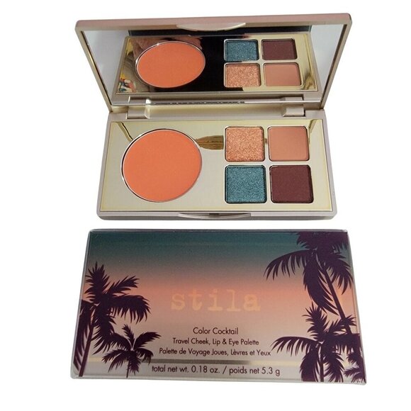 New Stila Color Cocktail Cheek, Lip & Eye Palette Cosmetic Makeup - Picture 1 of 11